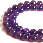 100pcs 6mm Amethyst Beads Natural Gemstone Beads Round Loose Beads for Jewelry Making - color: Amethyst, size: 6mm
