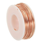 PATIKIL 59.05 Feet Solid Bare Copper Wire,18 Gauge 99.9% Pure Copper Wire 1.02mm Soft Beading Wire Metal Plant Stem Ties for Jewelry Craft (18m) - size: 1.02mm x 59.05ft