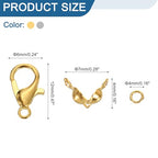 uxcell 570Pcs Jewelry Making Accessories Set with 50Pcs Lobster Claw Clasps, 400Pcs Open Rings, 120Pcs Crimp Bead Covers for Jewelry Making, Gold&Silver - color: Gold&Silver
