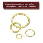 uxcell 50Pcs Open Jump Rings, 14mm/0.55" OD Brass Jump Ring Connectors 2mm Thick O Rings for Necklaces Bracelet Jewelry Making Keychain DIY Craft, Gold Tone - size: 14mmx2mm