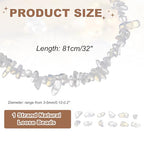 MECCANIXITY 310 Pcs Natural Drilled Opal Gemstone Chips Bulk 3mm to 5mm Dia. Irregular Tumbled Crystal Chip Beads for Jewelry Making Craft Supplies (Pale White) - color: Opal, size: 3-5mm