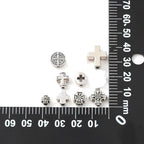DanLingJewelry 100Pcs 10 Styles Tibetan Cross Crucifix Spacer Beads Antique Silver Religious Cross Beads for Jewelry Crafts Making Supplies - color: 100pcs - cross - 10 styles