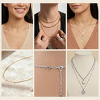 4 PCS Silver Chain Extenders for Necklaces Bracelet Extender Silver Necklace Extenders for Women Bracelet Extension Link for Delicate Jewelry
