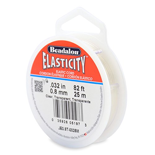 Beadalon Elasticity Bead Cord .8 mm Clear 82 ft.