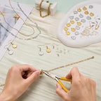 10pcs Gold Plated Stainless Steel Charms + 10pcs Steel Color Butterfly Charm Pendant Bulk with 40pcs Jump Rings - color: Butterfly Gold Silver