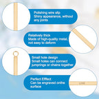 UNICRAFTALE Metal Bar Charms Stainless Steel Bar Pendants Golden & Stainless Steel Color Charms Metal Necklace DIY Pendant for Earrings Jewelry Making