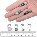 AD Beads Natural Gemstone Round Loose Beads 15" for Bracelet Necklace Earrings Jwelery Making Crafts DIY (4mm, Indian Agate) - color: Indian Agate, size: 4mm