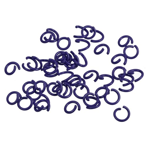 uxcell Open Jump Rings, 8mm Colorful O-Ring Connectors for DIY Crafts Jewelry Making, Carbon Steel, Deep Purple, 100Pcs - color: Deep Purple, size: 8mm