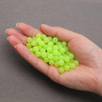 BONNY BOXX 1000PCs 6MM Jelly Light Green Acrylic Round Beads, Smooth Transparent Acrylic Balls, Plastic Resin Gumball Bubblegum Chunky Beads for Necklace & Bracelet Making, Crafting Supplies - color: Jelly Light Green, size: 6MM