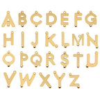 26pcs 18k Gold Filled Letter Charms,Initial Charms,Letter Pendants for DIY Bracelet Necklace Jewelry Making - color: letter style 1