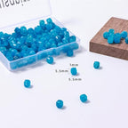 Natural Faceted Apatite Cube Stone Beads 5-5.5mm 60pcs/str Loose Square Semi Gemstone Stone Beads for Making Bracelets Necklace Earrings - color: Apatite