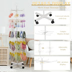 Flenpptly Retail Display Stand Rotating Display Rack 5 Tier Spinning Display Stand for Craft Shows, Jewelry, Keychain, Earring Adjustable Height Retail Display Racks (5-Tier White) - color: 5-Tier White