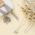 Crisjanggo 10 Pcs Silver Necklace Cable Chain Stainless Steel Chain for Jewelry Making Adjustable Charm Necklace Bulk 20 Inches with Lobster Clasps for Women - color: Re-Silver Cable