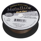 Soft Flex 49 Strand Beading Wire - Medium 0.19 Diameter - 100 Feet Nylon Design Wire - style: Antique Brass