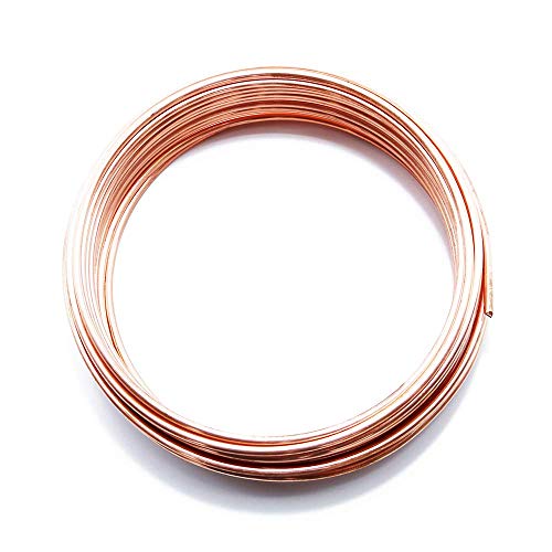 Solid Bare Copper Wire Round,Bright,Dead Soft,25 Feet 10 Gauge (Choose 25 to 100 Ft,10 to 30 Ga.) - size: 10 Gauge - 25 Feet Coil