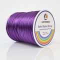 LUSTEMBER 330 Feet Satin Nylon String, 1 mm Silky Smooth Durable Nylon Cord for Jewelry Making, Bracelets, Beading, Necklaces, Macrame, Kumihimo, Rattail, and Chinese Knot Craft - size: Purple