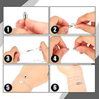 Sureio 24 Pairs Magnetic Necklace Bracelet Clasps Magnet Converter Jewelry Clasps Extenders Locking for Bracelet Necklace Making(Silver)