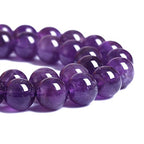 10MM 38PCS Natural Stone Purple Amethyst Crystal AAA Grade Quartz Beads for Jewelry Making DIY Bracelet - color: Amethyst, size: 10mm