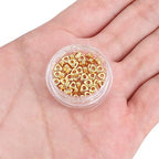BEADIA 14K Gold Plated Triangle Spacer Beads 4x2mm 50pcs for Jewelry Making Findings Non Tarnish - color: 14K Gold, size: 4x2mm Triangle