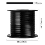 Aluminum Craft Wire, 75 Feet 1.5mm/ 16 Gauge Black Bendable Soft Metal Aluminum Sculpting Wire Roll Bulk for DIY Crafts Jewelry Making - color: Black, size: 16 Gauge