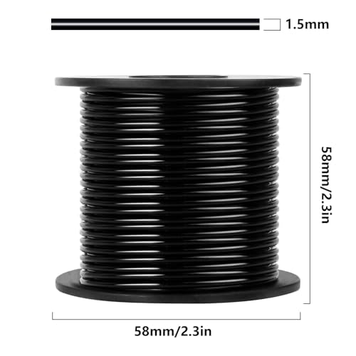 Aluminum Craft Wire, 75 Feet 1.5mm/ 16 Gauge Black Bendable Soft Metal Aluminum Sculpting Wire Roll Bulk for DIY Crafts Jewelry Making - color: Black, size: 16 Gauge