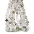 70PCS Natural 8MM Healing Gemstone, Iceberg Jade Energy Stone Round Loose Beads, Semi-Precious Crystal Beads with Free Elastic String for Jewelry Making DIY - color: Iceberg Jade, size: 8MM