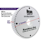 The Beadsmith Round Kumihimo Disk, 6 inch Diameter, 0.75” (20mm) Thick Double Dense Foam, 64 Numbered Slots, Jewelry Tools for Braiding
