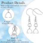 180PCS Earring Making Kits Silver Earring Hooks Hypoallergenic Ear Wires Fish Hook for DIY Jewelry Making Bulk Pack - color: Silver