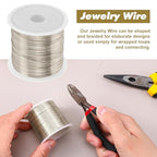328 Feet Jewelry Making Wire, 28 Gauge Wire for Jewelry Making, 0.3mm X 100m Tarnish Resistant Copper Wires for Wrapping and Crafting (Sliver) - color: Silver