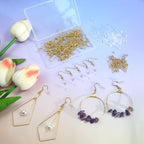 TOAOB 300pcs Earring Hooks Kits Gold French Ear Wires with Ball and Coil 18mm Fish Hook Earring Making Supplies with Jump Rings and Clear Silicone Ear Backs for DIY Jewelry Findings - color: Gold