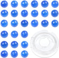 Bymitel 6mm Natural Blue Agate Round Beads Gemstones Genuine with 210pcs for DIY Jewelry Making Unisex (6mm 210pcs, Blue Agate) - color: Blue Agate, size: 6mm 210pcs