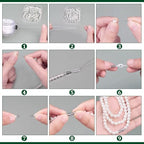 PH PandaHall 164 Yards Beading Thread 0.4mm Seed Bead Thread Bracelet Beading Thread Sewing String with Leading Wire and Buckle for Leather Stitching Beading Jewelry Bracelets Making White - size: 0.4mm, style: White
