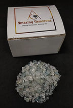 Crushed Aquamarine Pre Drilled Crystal Chips Beads for Bracelets Making, DIY Handmade Natural Healing Crystals (25 Inch Strand) - color: Aquamarine