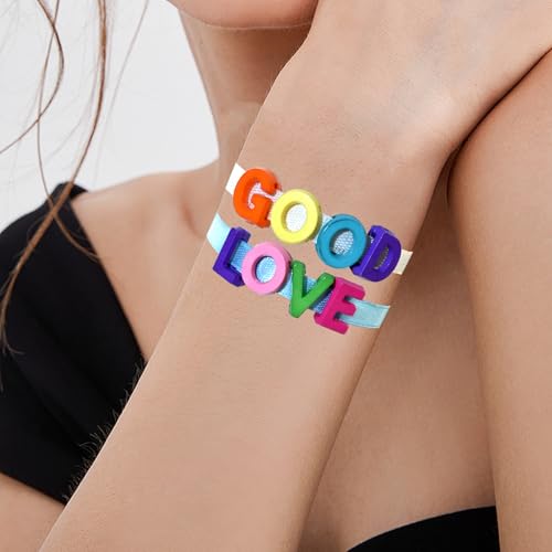 Looconi 400pcs Colorful Letter Beads, Big Hole,A-Z Resin Pendants,3D Loose Beads for Jewelry Making,Key Chains,Crafts - color: PendantColorful