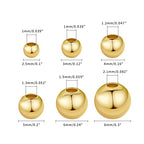 200pcs 4mm 14K Gold Plated Smooth Spacer Beads, Seamless Spacer Ball Beads for Necklace, Bracelet, Earring, Jewelry Making, Tarnish Resistant - size: 4mm-200pcs