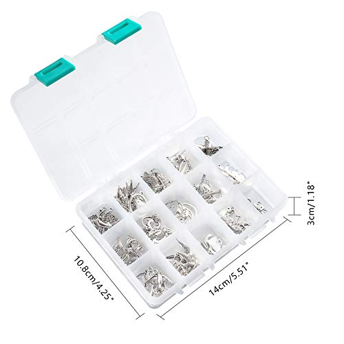 PH PandaHall 15 Style Bird Charms, 90pcs Swallow Charms Tibetan Antique Silver Animal Pendants Beads for DIY Spring Earring Necklace Bracelet Making - color: 15 Styles Bird - 90pcs