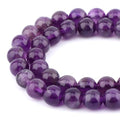 Bymitel 90 pcs Natural Genuine Real Round Loose Stone Beads Gemstone Spacers for Charm DIY Jewelry Making 15.5" per Strand 4mm (Amethyst, 4mm) - color: Amethyst, size: 4mm