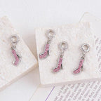 AUEAR, Fashion Crystal High Heel Shoe Shape Charms Bulk Pendant Jewelry Findings for Jewelry Making Necklace Bracelet DIY - color: Pink