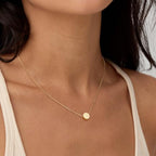 Valloey Rover Gold Necklace for Women 14K Gold Plated Circle Cubic Zirconia Pendant Necklace Dainty Twist Rope Chain Necklace Simple Jewelry Gift for Women - style: Gold-dot
