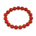 AD Beads Natural Gemstone Round Beads Stretch Bracelet Healing Reiki 10mm (Carnelian) - color: Carnelian