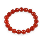AD Beads Natural Gemstone Round Beads Stretch Bracelet Healing Reiki 10mm (Carnelian) - color: Carnelian