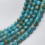 MJDCB 6mm Light Blue Imperial Jasper Gemstone Beads Round Loose Stone Bead for Jewelry Making Bracelets Necklaces - color: Light Blue Imperial Jasper, size: 6mm