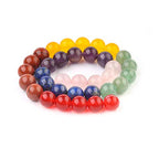 7 Chakra Gemstone Beads 10mm Polished Round Smooth Natural Chakra Stone 35pcs Healing Crystals and Stones for Jewelry Making Crafting 15Inch(7 Chakra Stone,10mm) - color: 7 Chakra, size: 10mm