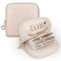 SITHON Small Travel Jewelry Case with Ring Holder, Mini Velvet Jewelry Pouch Bags, Compact Storage Organizer for Bracelet Necklaces Earrings Travel Essentials, Mother’s Day Gifts (Apricot Pink) - color: Apricot Pink