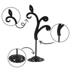 Black Earring Stand Detachable Metal Earring Display Storage Rack for Photography Jewelry Props Show Closet Retail Store Display 3 Pcs, Vine Shape