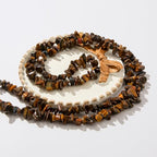 Natural Chip Stone Beads About 200pcs Tiger Eye Stones 5-8mm Irregular Gemstone Healing Crystal Loose Rocks for Bracelet Necklace Earrings Jewelry Making(Tiger's-Eye) - color: tiger's-eye