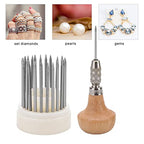 Beading Tool Jewelry Graver Kit Set, 23pcs Metal Beading Tools Set Engraving Bead Grain Tool, Stone Setting Beading Tool Kit, Jewelry Craft Making Kit Beading Tools Set with