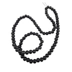 DandS ltd Crackle Lampwork Glass Beads for Jewelry Making, Black, Vibrant DIY Bracelets, Necklaces, Earrings, Beading Supplies & Craft Kits for Handmade Jewelry, 80pcs 0.39 inch (10mm), #J229-10 - color: Black