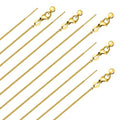 GTVOODX 10Pcs 18k Gold Plated Snake Chain Necklace Stainless Steel 1mm Threader Adjustable Necklace Bulk with Rubber Stoppers for Jewelry Making 20 Inches - color: Gold Snake