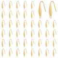 UNICRAFTALE 50pcs Real 18K Gold Plated Earring Hooks Stainless Steel Earring Hooks with Loop Metal Ear Wires Wide French Earrings Hooks for DIY Drop Jewelry Making Supplies 20.5x4.5mm - size: 20.5mm Long